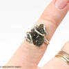 STERLING SILVER RING - RAW MOLDAVITE - SIZE 6 (MSR187I007)