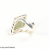 Sterling Silver Ring With One Side Polished Moldavite - adjustable size 6-9 (MSR190I001))