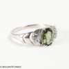 Sterling Silver Ring - Moldavite & CZ (MSR192)