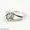 Sterling Silver Ring - Moldavite & CZ (MSR193)