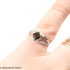 Sterling Silver Ring - Moldavite & CZ (MSR193)