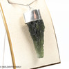 RAW MOLDAVITE PENDANT - STERLING SILVER - 17.66g (MSP0235I023)