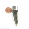RAW MOLDAVITE PENDANT - STERLING SILVER - 13.62g (MSP0235I025)