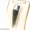 RAW MOLDAVITE PENDANT - STERLING SILVER - 13.62g (MSP0235I025)