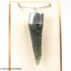 RAW MOLDAVITE PENDANT - STERLING SILVER - 13.62g (MSP0235I025)