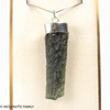 RAW MOLDAVITE PENDANT - STERLING SILVER - 11.87g (MSP0235I026)