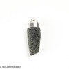 RAW MOLDAVITE PENDANT - STERLING SILVER - 6.68g (MSP0235I027)