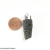 RAW MOLDAVITE PENDANT - STERLING SILVER - 6.68g (MSP0235I027)