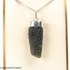 RAW MOLDAVITE PENDANT - STERLING SILVER - 6.68g (MSP0235I027)