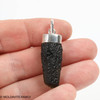 RAW MOLDAVITE PENDANT - STERLING SILVER - 6.68g (MSP0235I027)