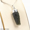 RAW MOLDAVITE PENDANT - STERLING SILVER - 6.68g (MSP0235I027)
