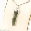 RAW MOLDAVITE PENDANT - STERLING SILVER - 3.03g (MSP0235I029)