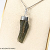 RAW MOLDAVITE PENDANT - STERLING SILVER - 2.96g (MSP0235I030)