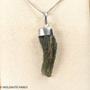 RAW MOLDAVITE PENDANT - STERLING SILVER - 2.96g (MSP0235I030)
