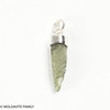 RAW MOLDAVITE PENDANT - STERLING SILVER - 1.95g (MSP0235I034)