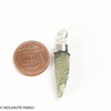 RAW MOLDAVITE PENDANT - STERLING SILVER - 1.95g (MSP0235I034)