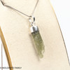 RAW MOLDAVITE PENDANT - STERLING SILVER - 1.95g (MSP0235I034)