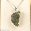 RAW MOLDAVITE PENDANT - STERLING SILVER - 4.79g (MSP0257I003)