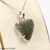 RAW MOLDAVITE PENDANT - STERLING SILVER - 4.65g (MSP0257I006)