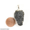 RAW MOLDAVITE PENDANT - STERLING SILVER - 8.42g (MSP0257I008)