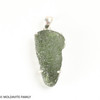 RAW MOLDAVITE PENDANT - STERLING SILVER - 6.75g (MSP0257I009)