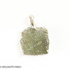 RAW MOLDAVITE PENDANT - STERLING SILVER - 4.54g (MSP0257I010)