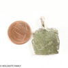 RAW MOLDAVITE PENDANT - STERLING SILVER - 4.54g (MSP0257I010)