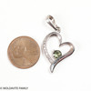 STERLING SILVER PENDANT WITH MOLDAVITE AND CZ (MSP0262)