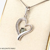 STERLING SILVER PENDANT WITH MOLDAVITE AND CZ (MSP0262)