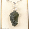 RAW MOLDAVITE & HERKIMER DIAMOND PENDANT - 7.71g (MSP0121I103)