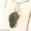 RAW MOLDAVITE & HERKIMER DIAMOND PENDANT - 7.71g (MSP0121I103)