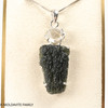 RAW MOLDAVITE & HERKIMER DIAMOND PENDANT - 8.47g (MSP0121I105)