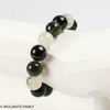MOLDAVITE ROUND BEAD BRACELET - 12 mm BEADS (MBED024)