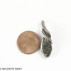 925 Sterling Silver & Raw Moldavite - Wire Wrapped Pendant ( WPP016 )