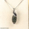 925 Sterling Silver & Raw Moldavite - Wire Wrapped Pendant ( WPP016 )