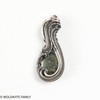 925 Sterling Silver & Raw Moldavite - Wire Wrapped Pendant ( WPP017 )