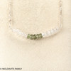 Moldavite & Herkimer Button Beads Necklace (MNCK056)