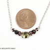 Sterling Silver Necklace With Moldavite & Czech Garnet (MNCK058)