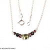 Sterling Silver Necklace With Moldavite & Czech Garnet (MNCK058)