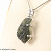 RAW MOLDAVITE PENDANT - STERLING SILVER - 4.22g (MSP0257I012)