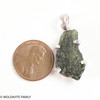 RAW MOLDAVITE PENDANT - STERLING SILVER - 4.22g (MSP0257I012)