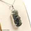 RAW MOLDAVITE PENDANT - STERLING SILVER - 5.57g (MSP0257I014)