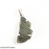 RAW MOLDAVITE PENDANT - STERLING SILVER - 4.95g (MSP0257I015)