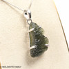 RAW MOLDAVITE PENDANT - STERLING SILVER - 4.95g (MSP0257I015)