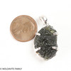 RAW MOLDAVITE PENDANT - STERLING SILVER - 5.91g (MSP0257I016)