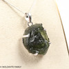 RAW MOLDAVITE PENDANT - STERLING SILVER - 6.96g (MSP0257I019)