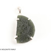 RAW MOLDAVITE PENDANT - STERLING SILVER - 9.06g (MSP0257I020)
