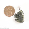 RAW MOLDAVITE PENDANT - STERLING SILVER - 4.64g (MSP0257I021)