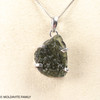 RAW MOLDAVITE PENDANT - STERLING SILVER - 4.64g (MSP0257I021)