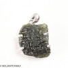 RAW MOLDAVITE PENDANT - STERLING SILVER - 7.06g (MSP0257I022)